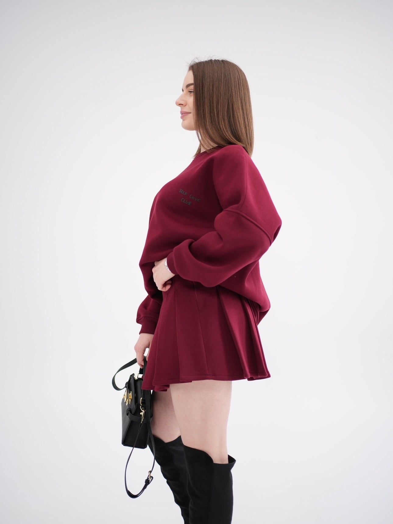 Komplet Nessa bordowy